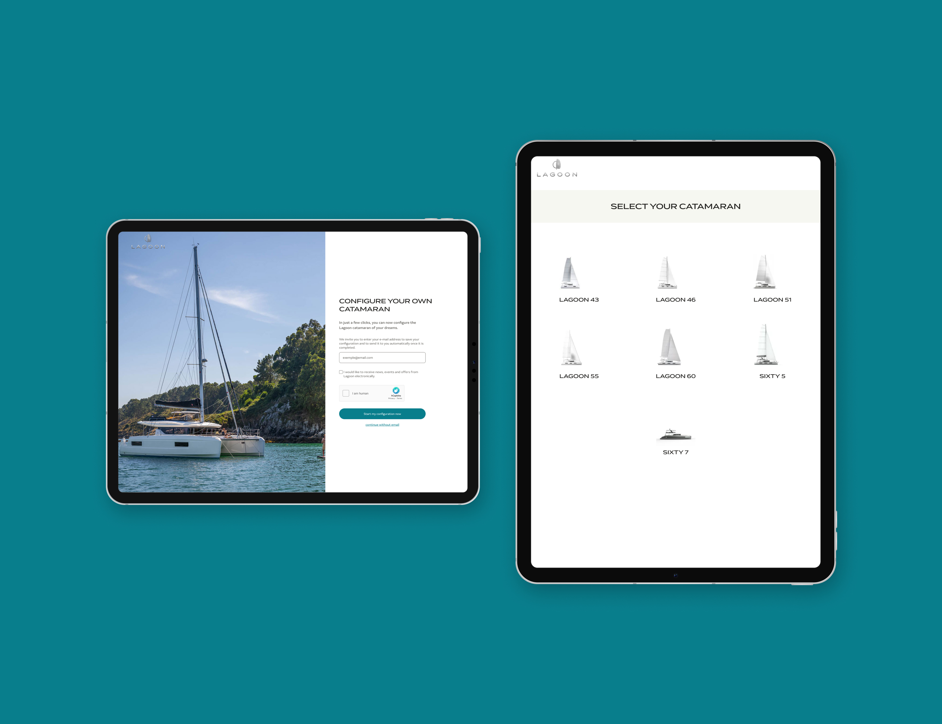 Tablette Lagoon Configurateur