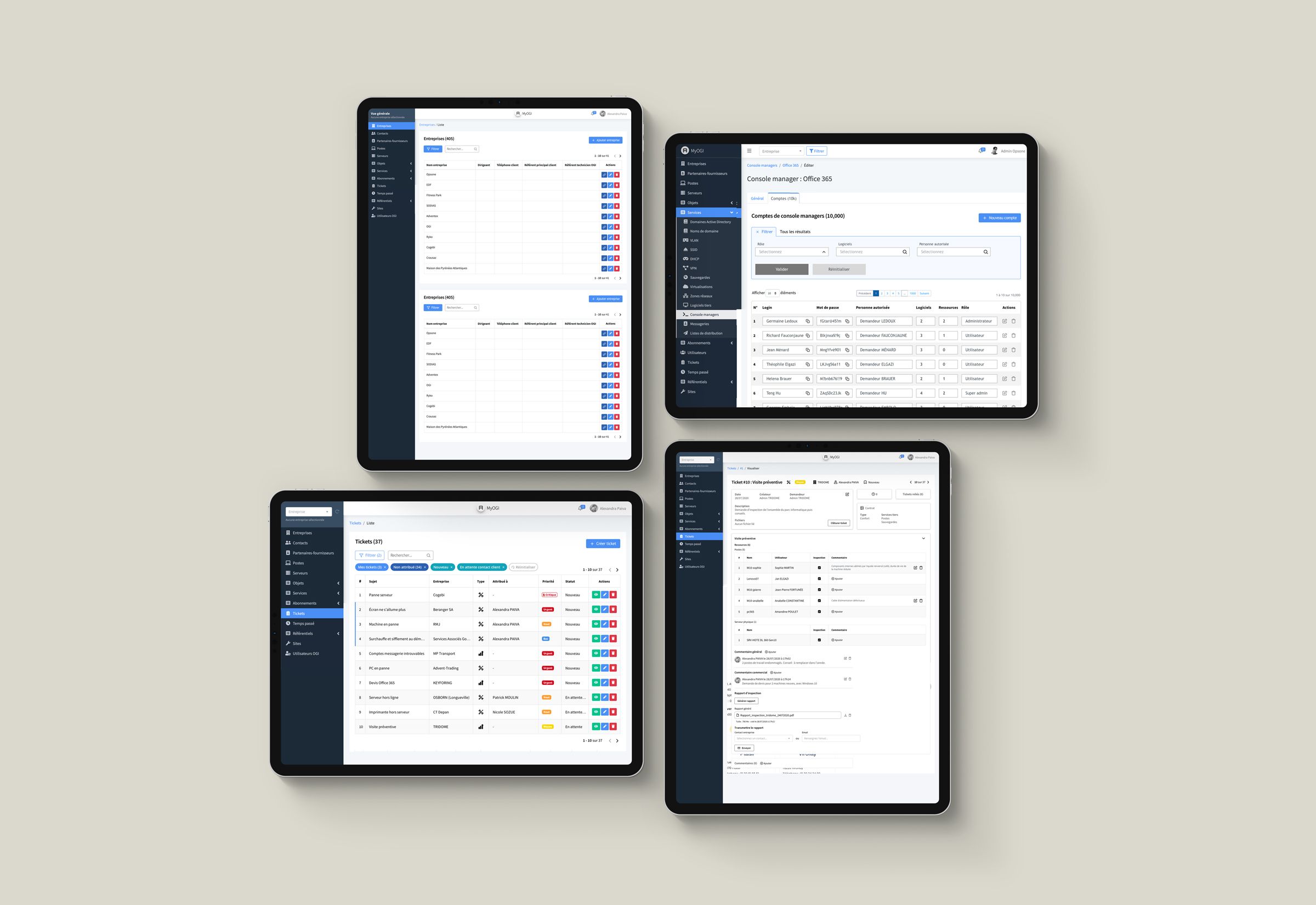 My Ogi Admin Screen Original
